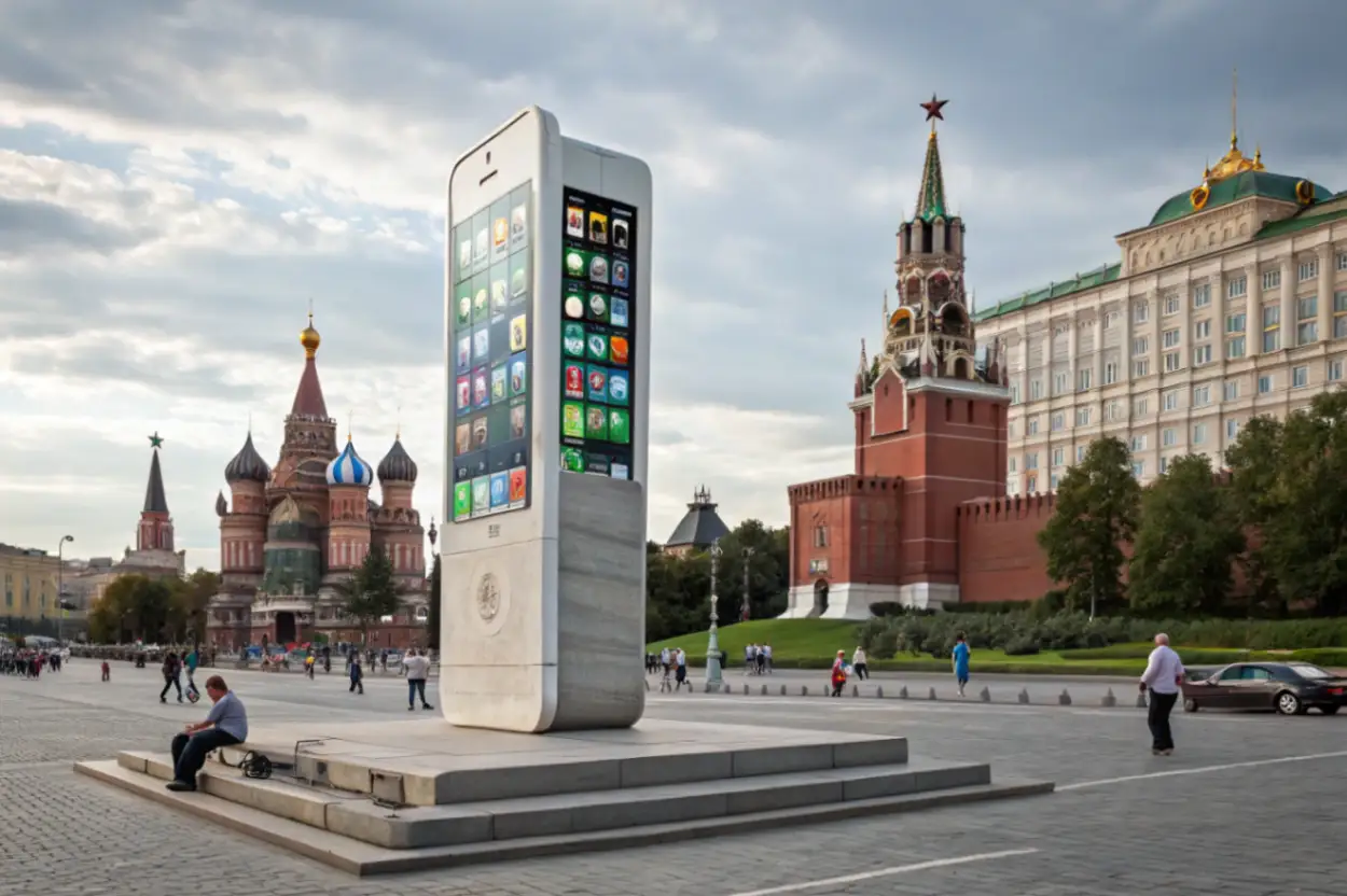 Памятник iPhone в Москве: символ digital-эпохи